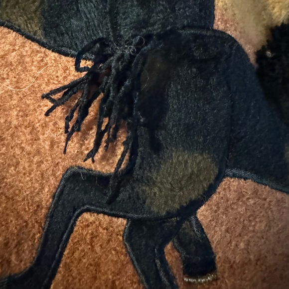 VTG Western Wool Beaded Embroidered Horse Cowgirl Cabincore Country Equestrian - Picture 11 of 15